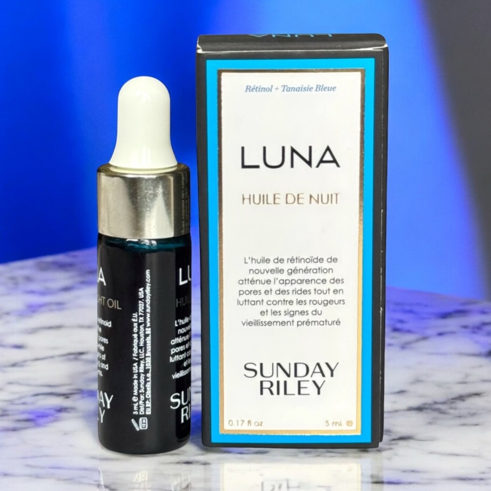 Sunday Riley Luna Retinol Sleeping Night Oil Travel Mini Size 0.17oz 5ml - Picture 3 of 4